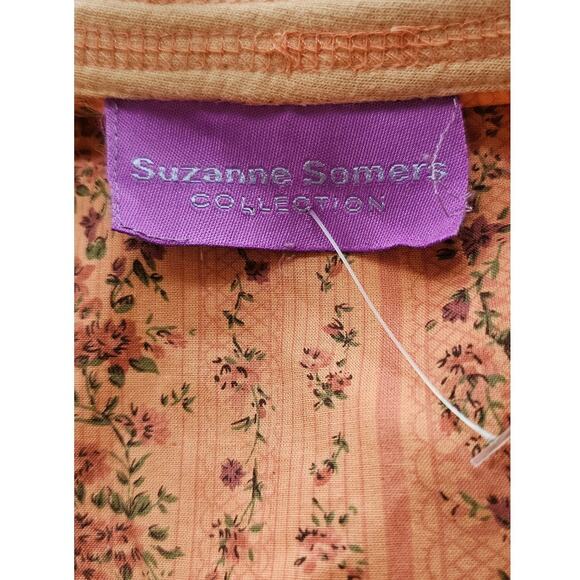 Vintage Suzanne Somers Women's Track Workout Bomber Jacket Small Medium Orange - Picture 7 of 7